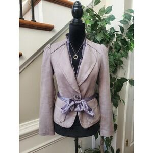Kenneth Lady Women's Purple Polyester Long Sleeve One Button Blazer Size 40